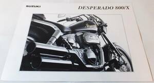 SUZUKI DESPERADO 800/X (デスペラード)　カタログ ★Wm3006