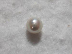 極上テリツヤ片穴☆綺麗国産アコヤ真珠 pearl本真珠和珠 宝飾品の外し石　3　極上片穴ルースの為、初心者にもおすすめ　同梱可能 324-1