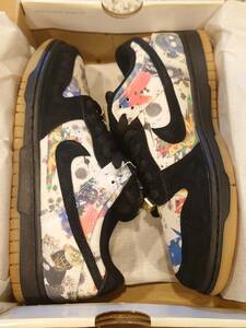 新品 23fw Supreme × Nike SB Dunk Low Rammellzee FD8778-001 BLACK/BLACK-MULTI UK6/24.5cm