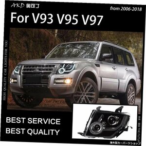 パジェロV97ヘッドライトのカースタイリング2006-2020V93LEDヘッドライトモンテロV85V95ダイナミックシグナルアニメーションDRLアクセサリ