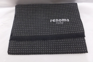 renoma PARIS レノマ パリス マフラー ストール 素材Viscose 未使用 美品 ブラック系 メンズ/レディース　