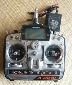 ＪＲ製　エンジン　ＥＰ　へリ用　送信機　Ｘ－３８１０　ＡＤＴ　中古