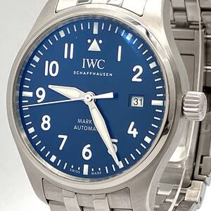 【可動品】IWC パイロット・ウォッチ IW328204 自動巻き デイト 青文字盤 腕時計