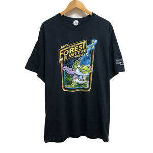 【980円スタート】USA 古着 半袖 Tシャツ GILDAN ブラック黒 メンズXL パロディーTシャツ プリントTシャツ カジュアル 古着卸 激安 BA1137