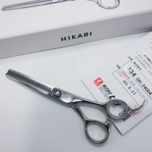 美品【ヒカリシザーズHIKARI光シザーHIKARI SCISSORS】TRENDY3 734 逆刃 シザー セニング 美容ハサミ 約10% 6インチ 中古 sc1130