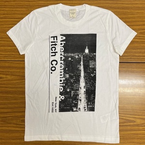 ★未使用タグ付★アバクロンビー アンド フィッチ メンズ 半袖Tシャツ ホワイト Sサイズ (A115)