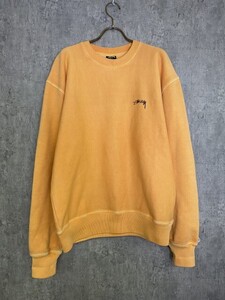 ポルトガル製 24SP STUSSY ステューシー トレーナー クルーネック プルオーバー スウェット 24SS オレンジ M 33885105■