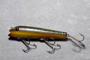 VINTAGE WOODEN LURE HEDDON DARTING ZARA #6550 （3627-7A）USA MADE #OLDLURE #ARTLURE_VINTAGE ＃ヴィンテージルアー　frog collection