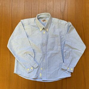 キッズBLUE 長袖デニム風シャツ(110)