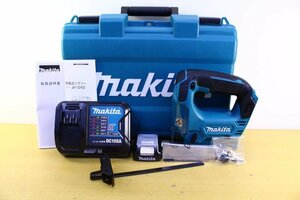 ●【未使用】makita/マキタ JV101D 充電式ジグソー 電動のこぎり 付属品付き 切断機 電動工具【10875984】