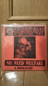 ★貴重　CHAINSAW「No Need Welf Are」EP★punkhardcorejapgismgauzezouooutogastunklipcreamdeathsideconfusedislaughin鉄アレイ