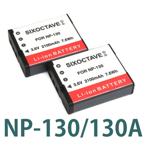 NP-130A NP-130 CASIO 互換バッテリー 2個　純正充電器で充電可能 EX-100F EX-H30 EX-SC200 EX-ZR400 EX-ZR1000