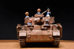 [塗装完成品] Ⅳ号戦車H型 あんこうチーム 1/35 / あんこうチームフィギュア5体付き / ガールズ＆パンツァー / ガルパン