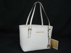 1円 ■美品■ MICHAEL KORS マイケルコース レザー ハンドバッグ トートバッグ レディース ホワイト系 BN1112