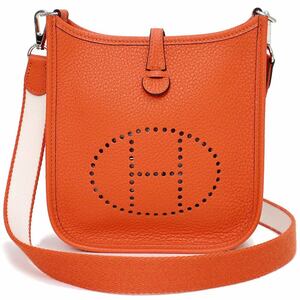 （新品・未使用品）エルメス HERMES エヴリン エブリン TPM アマゾン 16 ショルダーバッグ トリヨンクレマンス Feu フーオレンジ T刻印