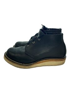 WESCO◆チャッカブーツ/US9/BLK/レザー/ブラック/100周年