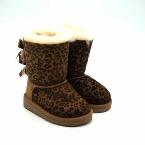 △中古美品　13.5㎝　UGG アグ MINI BAILEY BOW バックリボンブーツ　1005879T　レディス/キッズ/子供用 ムートン ショート