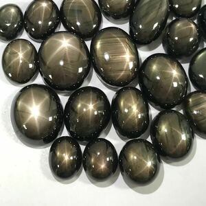 (天然ブラックスターサファイアおまとめ100ct)m ルース 裸石 black star sapphire jewelry コランダム 宝石 ジュエリー i①