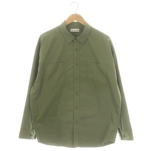 ソフトハイフン SOFTHYPHEN ミリタリーオーバーサイズシャツ MILITARY OVERSIZED SHIRTS フロントボタン 01 S カーキ