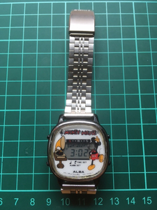 希少 レア ヴィンテージ デジタル DISNEY ディズニー SEIKO セイコー ALBA アルバ ミッキーマウス SEIKOブレス Y758-5000 クオーツ 腕時計