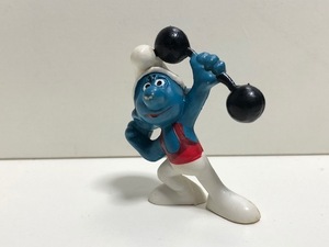 【 スマーフ PVC フィギュア 】 SMURF ヴィンテージ ダンベル スポーツ / SCHLEICH シュライヒ SMURF VINTAGE PVC FIGURE V6-41-50