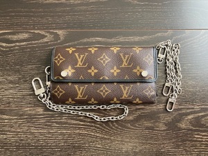 Louis Vuitton ルイヴィトン 三つ折り 長財布 ウォレットチェーン モノグラム マカサー ポルトフォイユ・ロン M60168