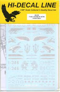 1/48　Hi Decal ハイデカール　HD48028 McDonnell F-4E / F-4ETM / RF-4ETM Phantom II "Turkish Air Force"