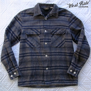 WEST RIDE ウエストライド WESTRIDE | ボーダー柄開襟シャツ メンズ MEDIUM サイズ | オープンカラーシャツ