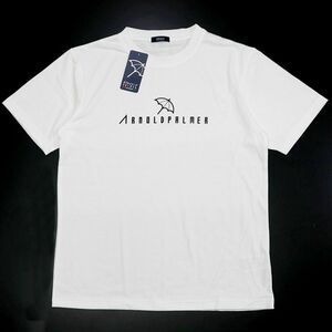 ●送料390円可能商品 アーノルドパーマー ARNOLD PALMER 新品 メンズ シンプル 半袖 Tシャツ 白 Lサイズ[4991865T-75-L]一 三 弐★QWER★