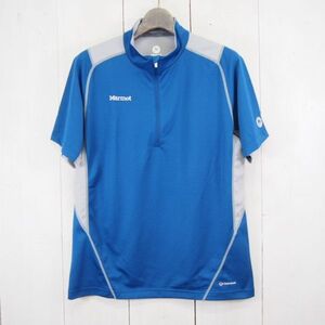 マーモット Marmot /MJK-S5064/mesh H/S Half Zip T メッシュハーフジップTシャツ(XL)ブルー/318