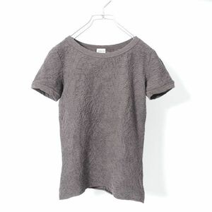 4-ZD111【美品】アルマーニコレツィオーニ ARMANI COLLEZIONI 高級ライン カットソー Tシャツ グレー 42 レディース