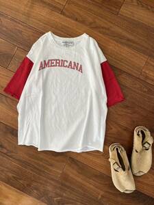 ○Americana アメリカーナ○半袖　カットソー　プルオーバー　Tシャツ トップス　アパルトモン AP STUDIO 日本製　レディース