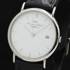 1円 保付 稼働 アイダブリューシー IWC 3513 ポートフィノ デイト QZ ホワイト文字盤 メンズ/レディース腕時計 TKD 0048400 7RKT