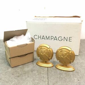 □未使用 保管品 メニューホルダー 16点セット Amour de Deutz CHAMPAGNE ゴールド 金 エンジェル 天使 置物 メモ カード □23091504