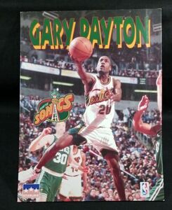 Retro Gary Payton The Glove Seattle Super Sonics Folder NBA SEA Basketball 90s 海外 即決