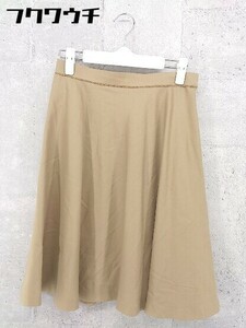 ◇ KUMIKYOKU 組曲 膝丈 フレア スカート サイズ2 ベージュ系 レディース