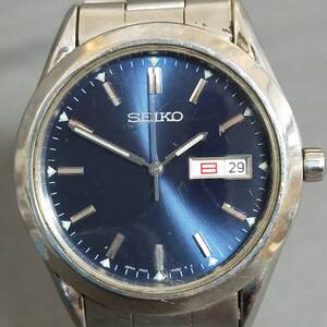 ●　1/17　283743　SEIKO　7N43-9080　セイコー　メンズ　腕時計　シルバーカラー×フェイスカラーネイビー系