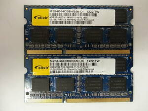 ☆elixir PC3-12800S 4GB×2枚 BIOS確認済☆６