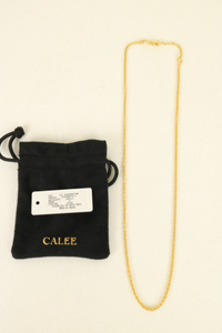 最終１点！　24SS【新品】☆CALEE　キャリー：シルバー　ネックレスチェーン　ゴールドカラー　2024SS/CL-24SS005JW/SILVE925