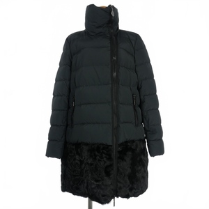 モンクレール MONCLER GERBILLE GIUBBOTTO ファー切替 ダウンコート ジャケット 4 ブラック 黒 122-093-49379-10 国内正規 レディース