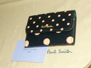 PWU441-N②　新品本物即決　ポールスミス　Paul Smith　税込定価14,300円　牛革/羊革　名刺入れ定期入れカードケースパスケース　ネイビー