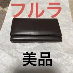 極美品　FURLA ブラウン レザー キーケース