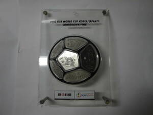 ◇サッカーピンバッジ”《2002 FIFA WORLD CUP KOREA/JAPAN COUNTDOWN PINS(6個入り置物盾)》◇送料510円,記念品,ワールドカップ,収集趣味