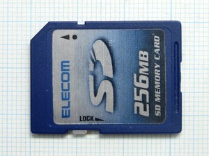 ★ELECOM ＳＤメモリーカード 256MB 中古★送料８５円・１８５円