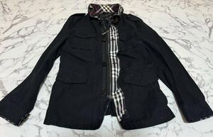 ★BURBERRY BLACK LABEL バーバリーブラックレーベル　ジャケット　デニムジャケット　ジップアップ　 ノバチェック　メンズ　Mサイズ