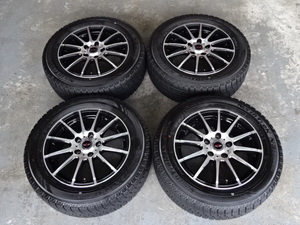 8分山ノーストレックN3iスタッドレスタイヤ205/60R16＆社外16インチ6.5J+53PCD114.3/5穴ノアプリウスαVOXYジュークアコード