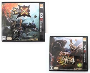 【3DSソフト2本セット】MONSTER HUNTER CROSS モンスターハンタークロス/4 ハンティングアクション NINTENDO◎5380-8.9②