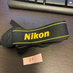 【送料無料・純正】 Nikon ニコン カメラ ストラップ 黄色(イエロー)×黒色(ブラック)　＄8