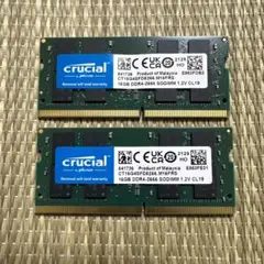 Crucial 16GB DDR4-2666 SODIMM メモリ