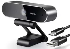 LincPlus C2 ウェブカメラ、デュアルマイク付き、1080P HD